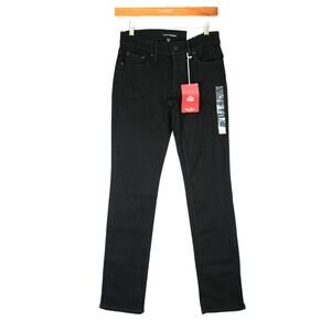 Lucky Brand Jeans Womens 0/25 (27x30.5) Black Sweet Mid Rise Straight Ankle New